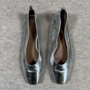 Vicente Women's Metallic Silver Flats